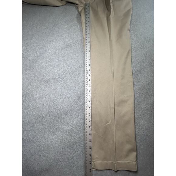 Vtg Wrangler Riata Pants mens W33 L32 Khaki Chino Beige Flat Front - Picture 5 of 15